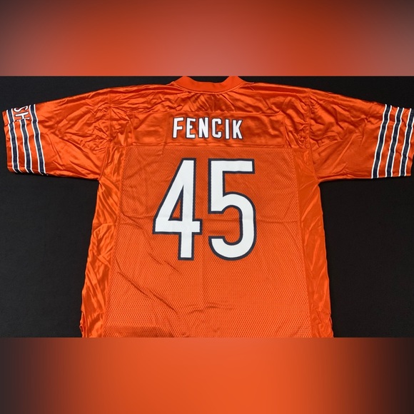 SOLD Rare Reebok Gary Fencik Chicago Bears #45 Orange Alternate NFL Jersey MeN M - Picture 2 of 7